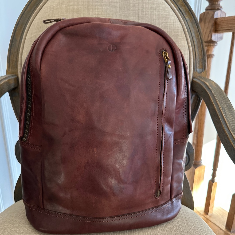 Brown Leather Backpack